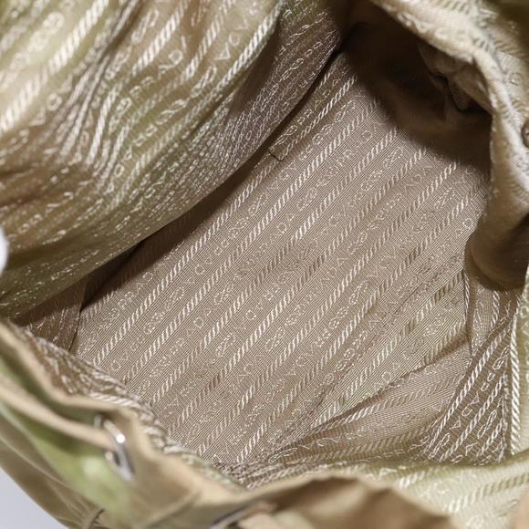 PRADA Backpack Nylon Beige Brown Silver Auth bs22981 - Picture 11 of 16